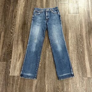 RARE Vintage Wrangler USA Jeans 29x30 Talon Zip | Slim Fit Stripe Grunge Denim W